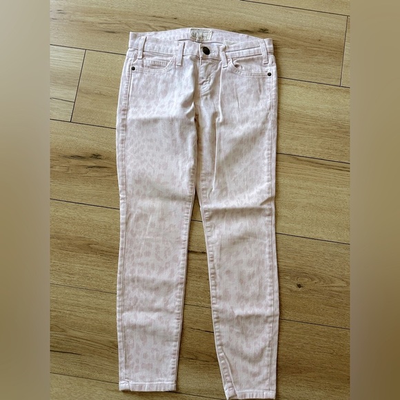 Current/Elliott The Stiletto Dusty Peach True Skinny Cropped Ankle Jeans 25/0 - Picture 1 of 5